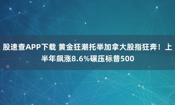 股速查APP下载 黄金狂潮托举加拿大股指狂奔！上半年飙涨8.6%碾压标普500