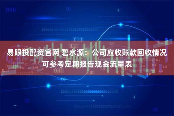 易跟投配资官网 碧水源：公司应收账款回收情况可参考定期报告现金流量表
