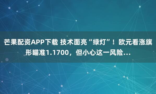 芒果配资APP下载 技术面亮“绿灯”！欧元看涨旗形瞄准1.1700，但小心这一风险…